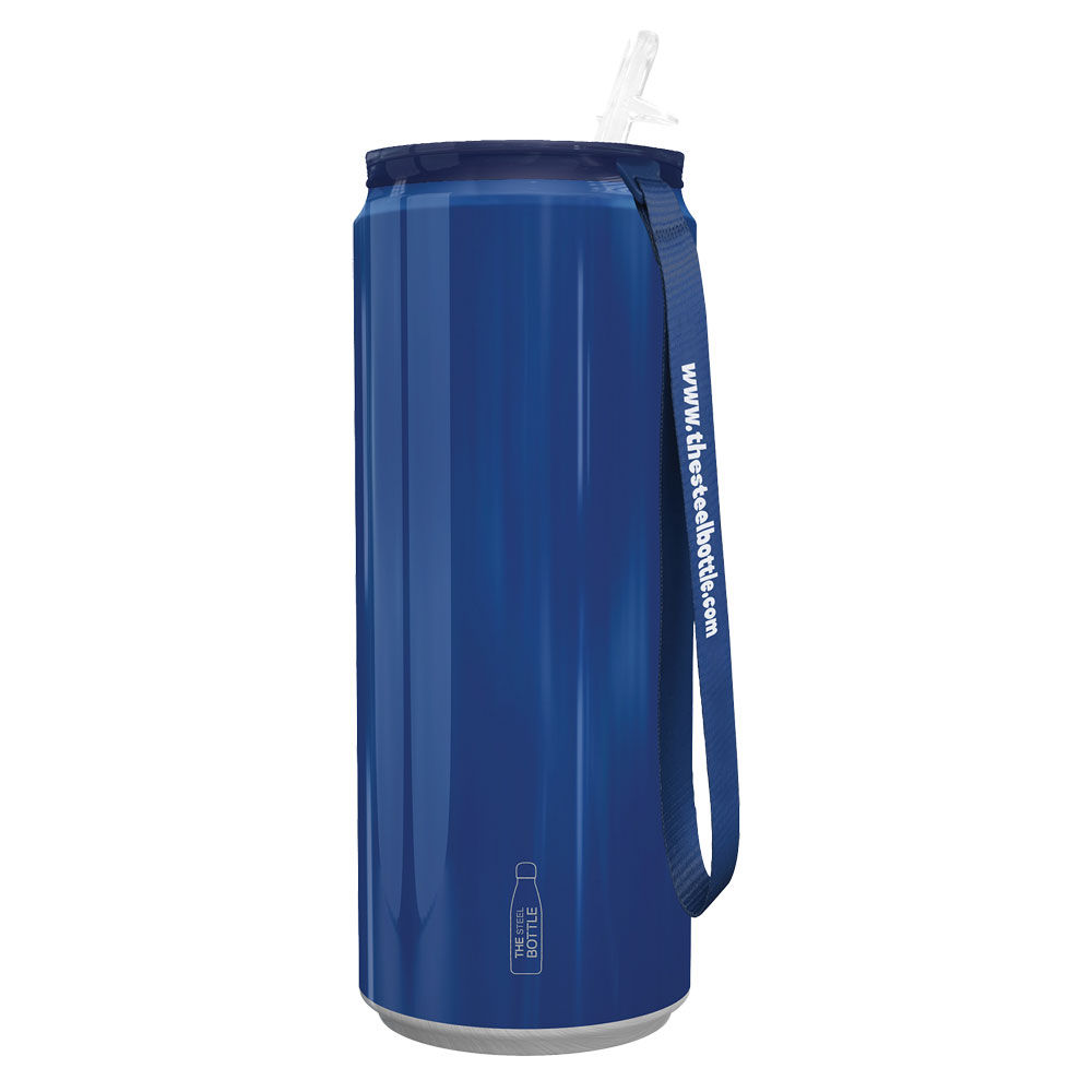 Borraccia termica in acciaio blu 450 ml