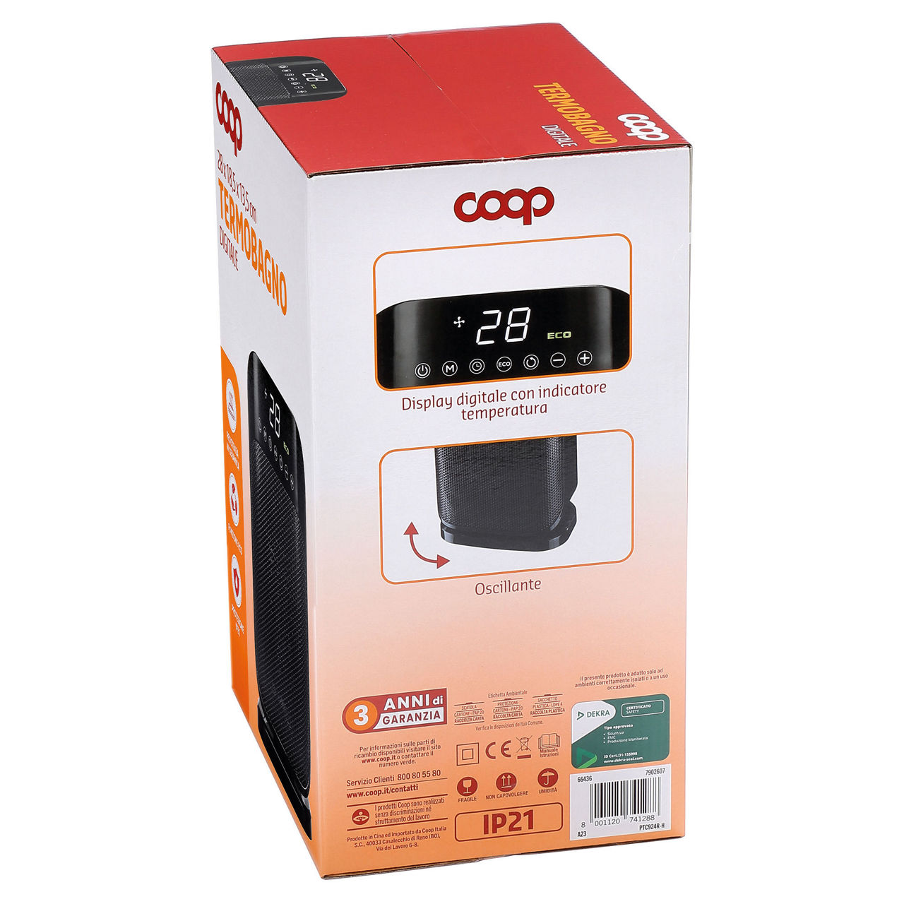 Termobagno ceramico oscillante digitale PTC924R-H - 2