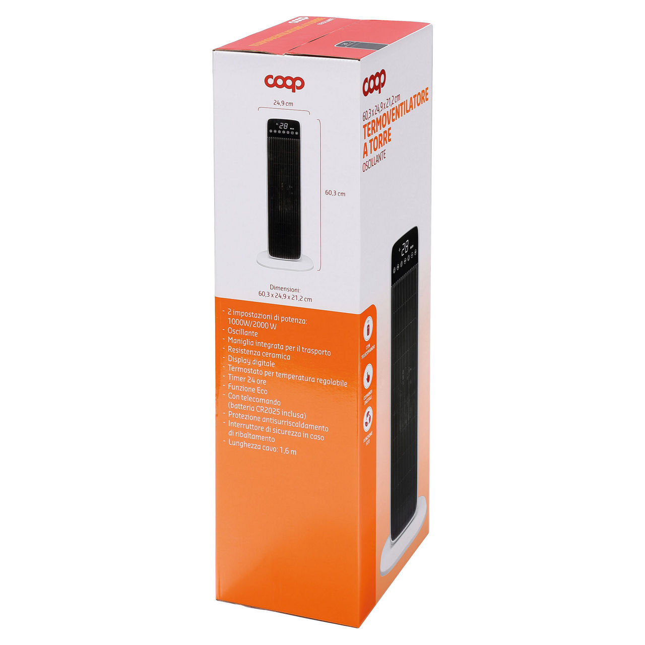 Termoventilatore a torre ceramico TPH1109R-L - 3