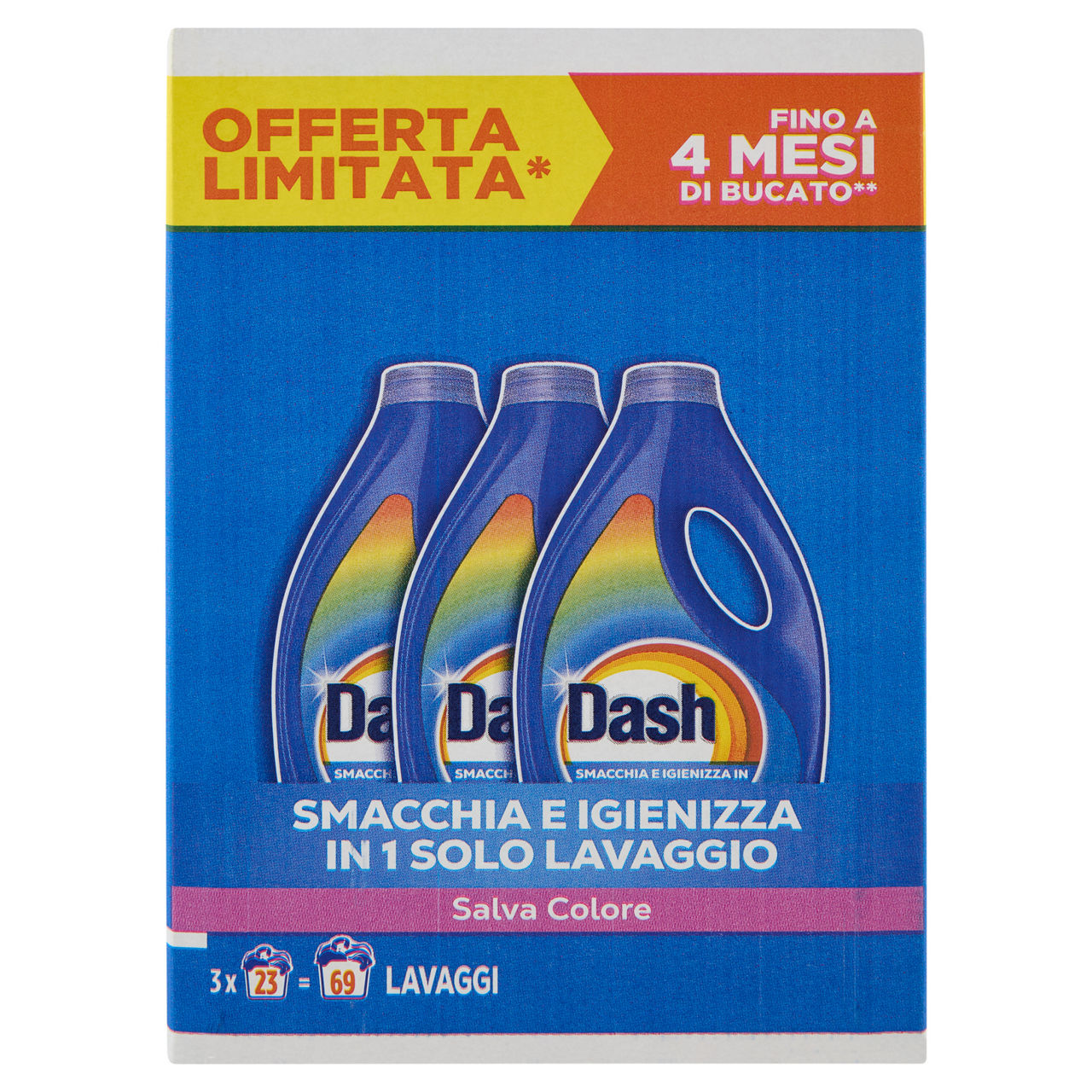 Detersivo lavatrice liquido salva colore 3 pz X 23 lavaggi - Immagine 01
