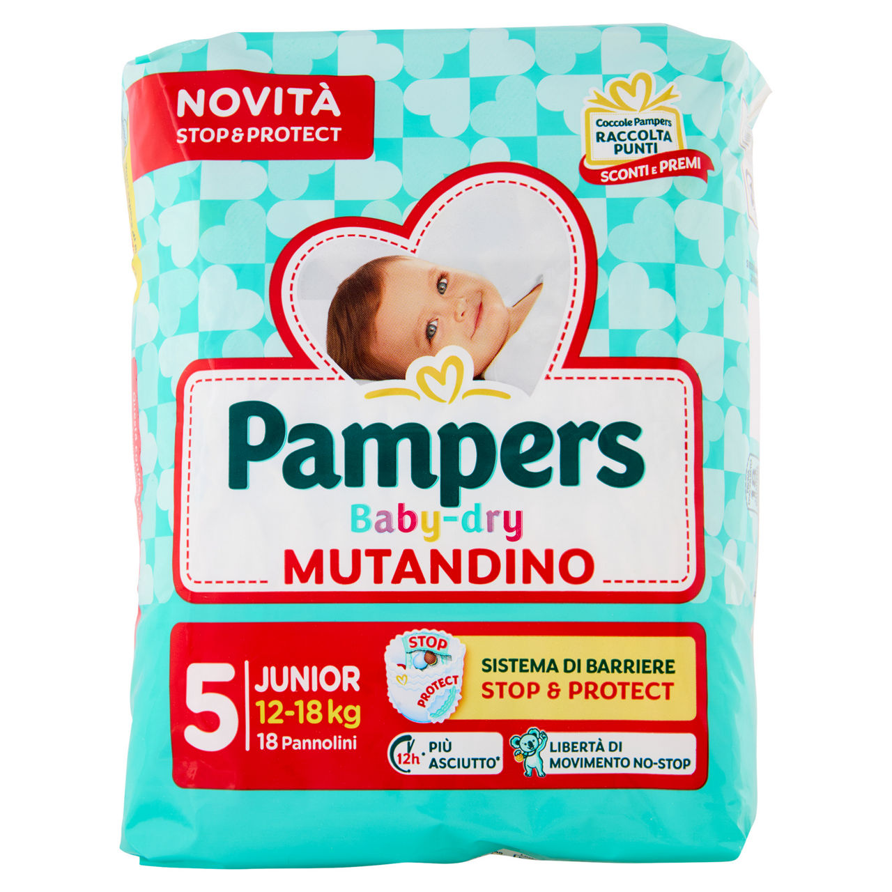 Pannolini mutandino junior tg 5 kg 12-18 pz 18
