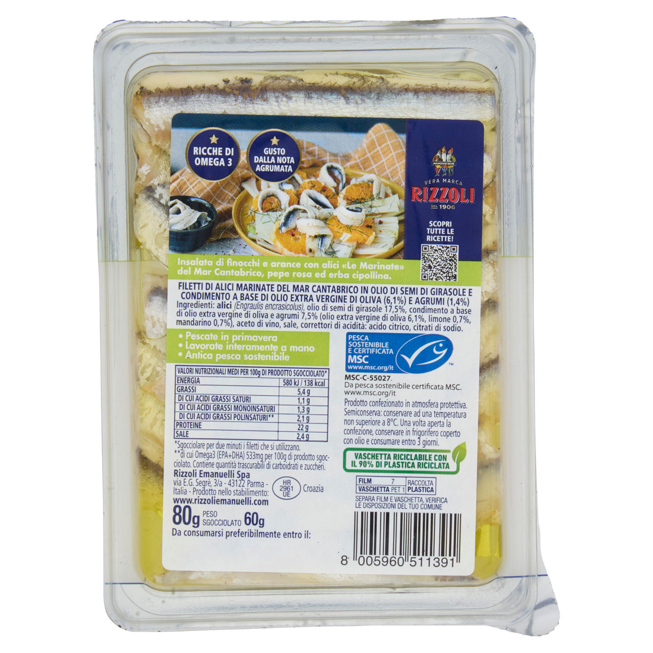 Filetti di alici del Mar Cantabrico in olio agli agrumi 80 gr - Immagine 31