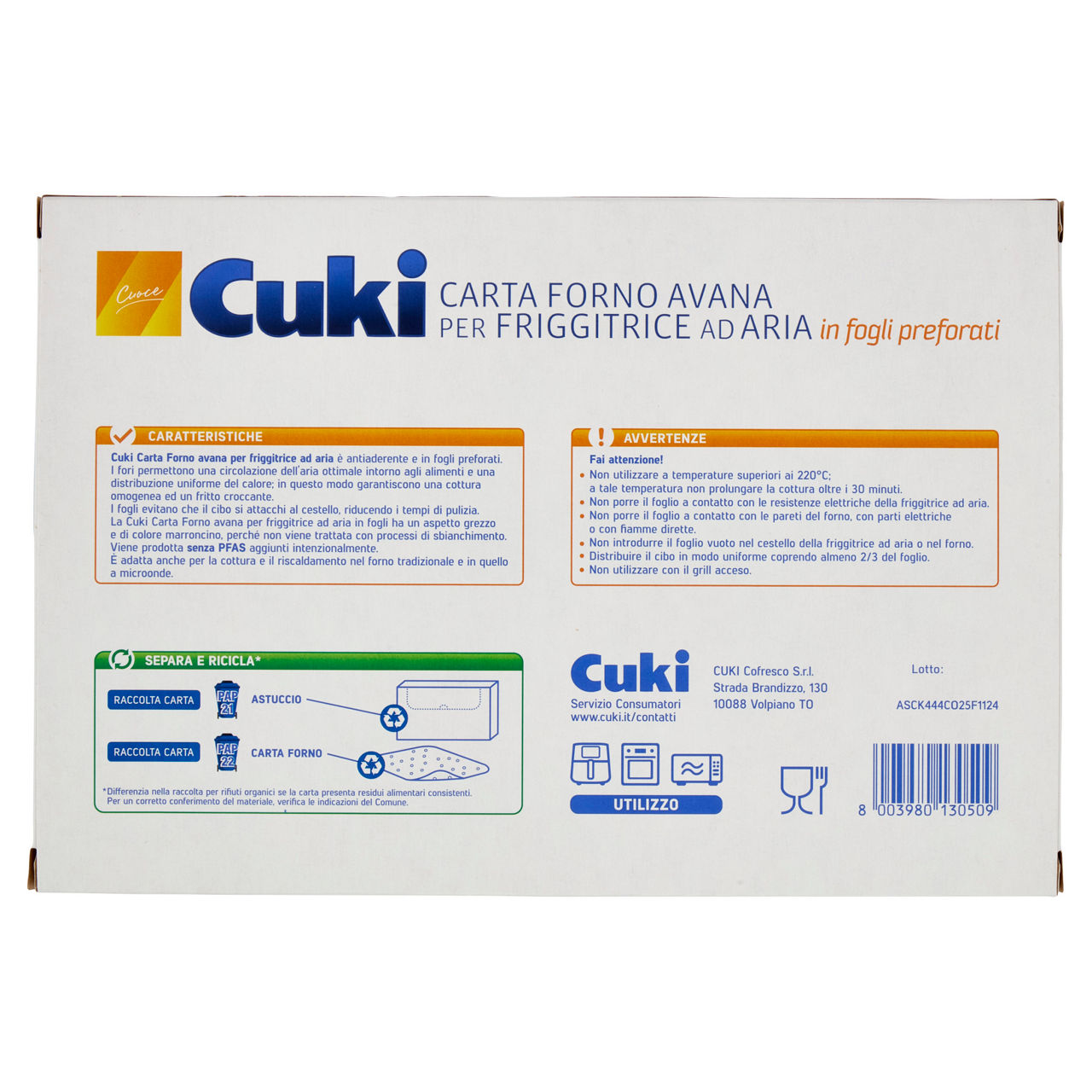 Carta forno per friggitrice ad aria 23 x 23 cm 25 pz - Immagine 61