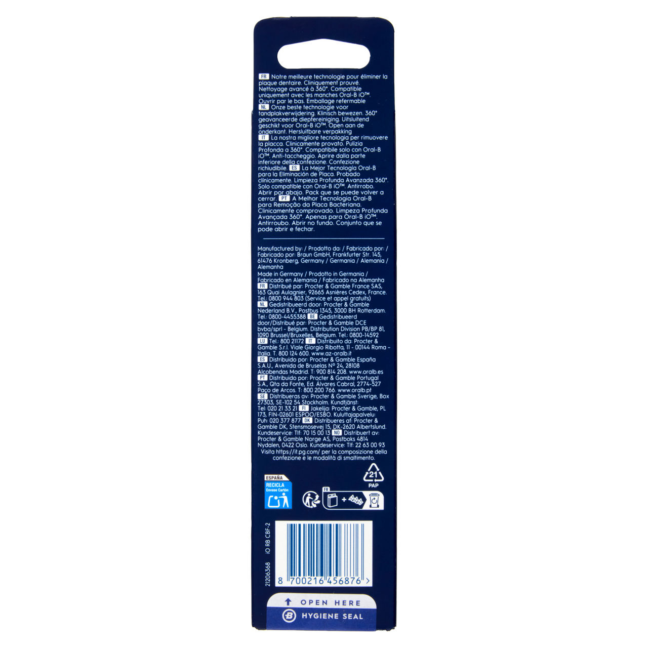 Testine di ricambio per spazzolino elettrico Oral B Io Ultimate Clean 2 pz - Immagine 31
