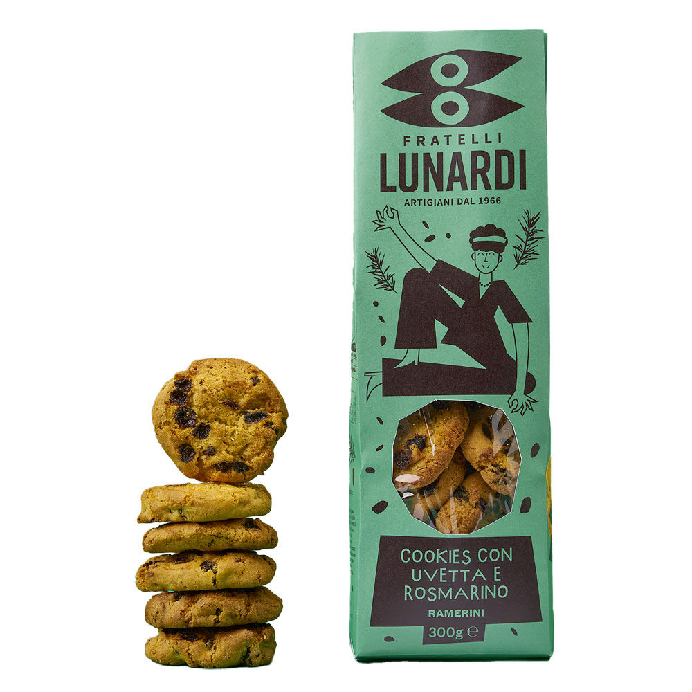 Biscotti Cookies con uvetta e rosmarino Ramerini 400 gr - Immagine 01