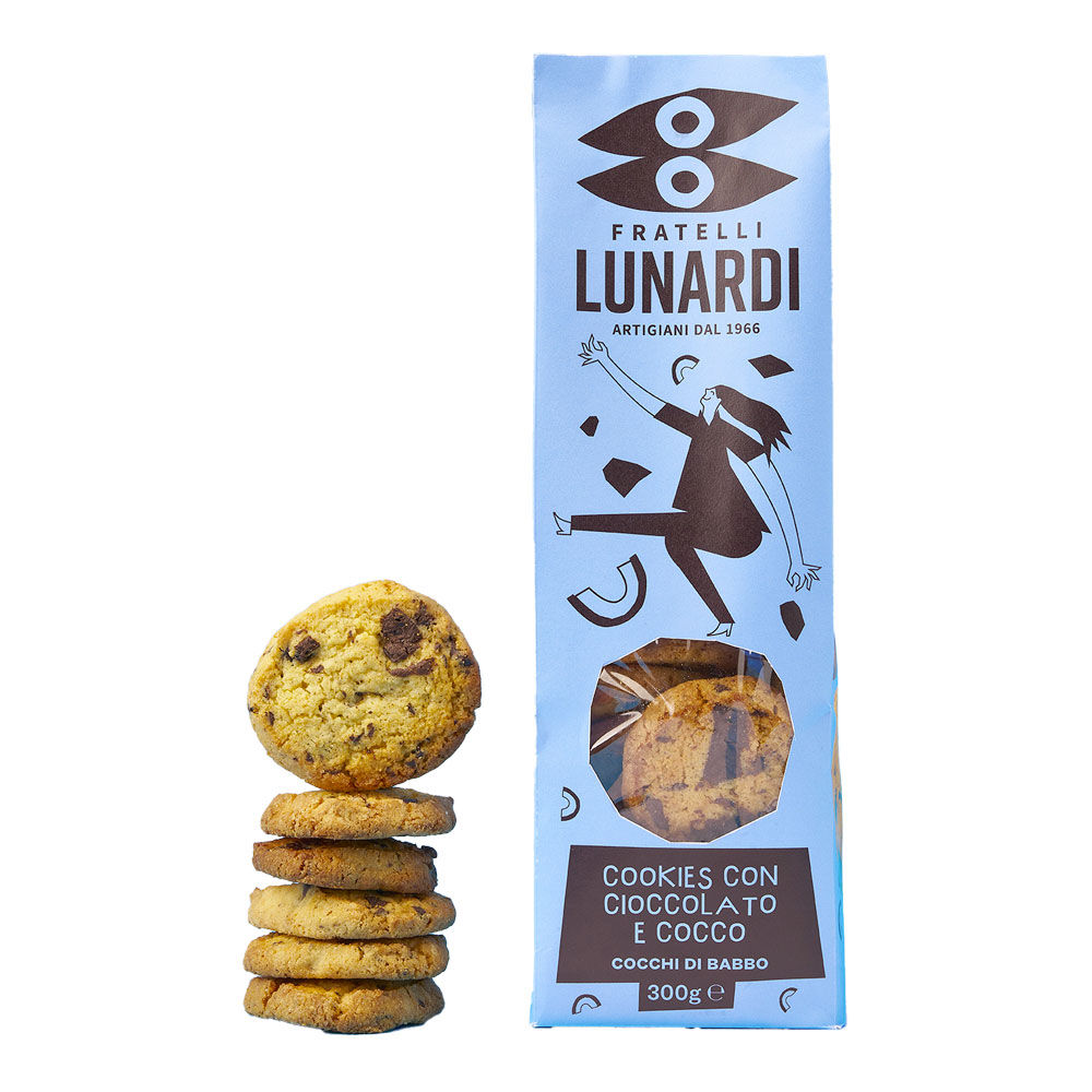 Biscotti Cookies con cioccolato e cocco Cocchi di Babbo 400 gr