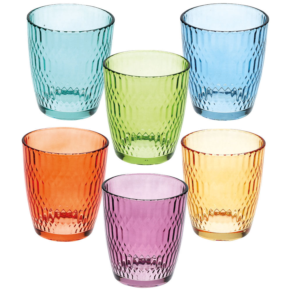 Set 6 bicchieri Glass Seoul multicolor - Immagine 01