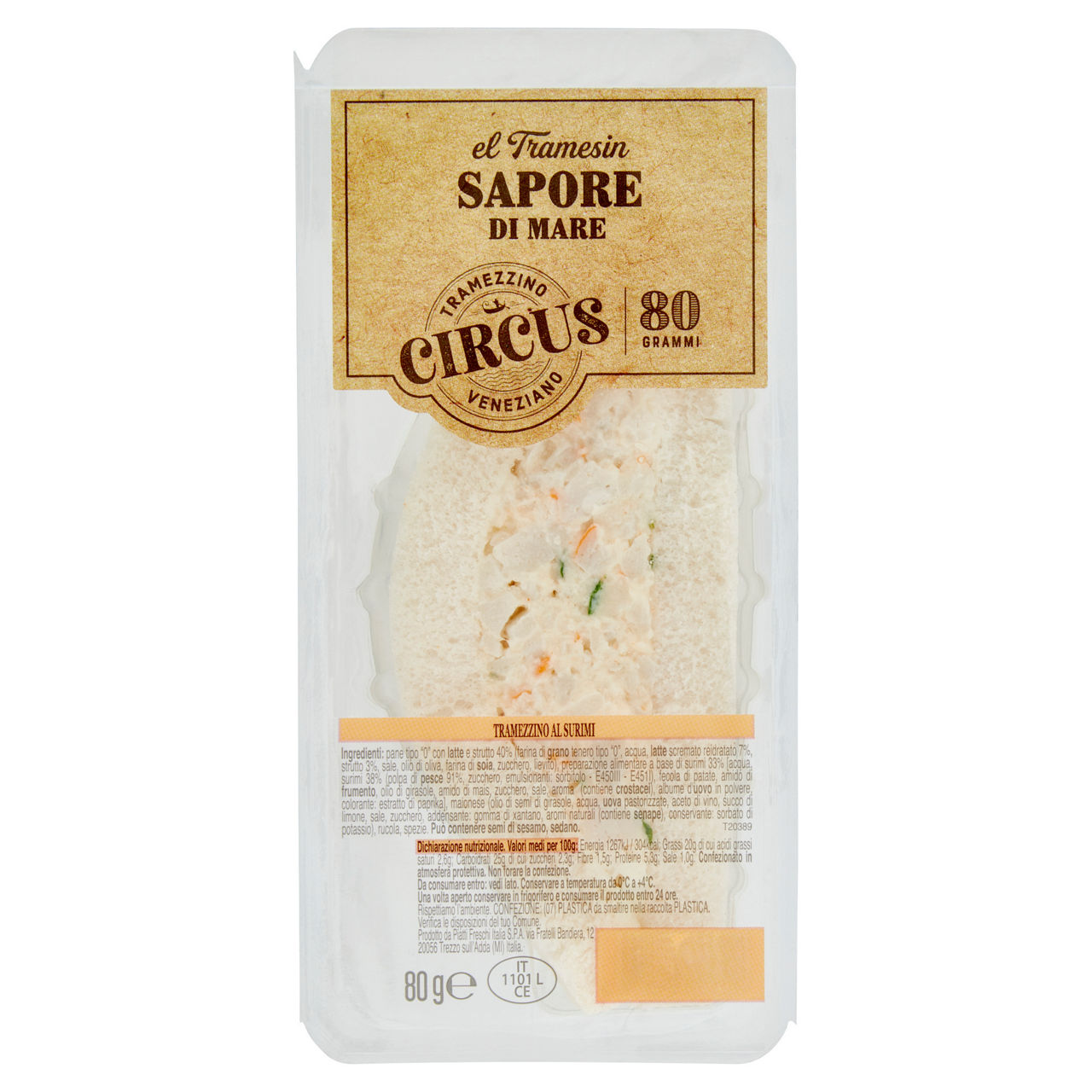 Tramezzino Veneziano Sapore di Mare 80 gr