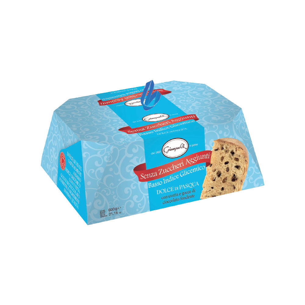 Dolce di Pasqua con uvetta e gocce di cioccolato senza zuccheri aggiunti 600 gr