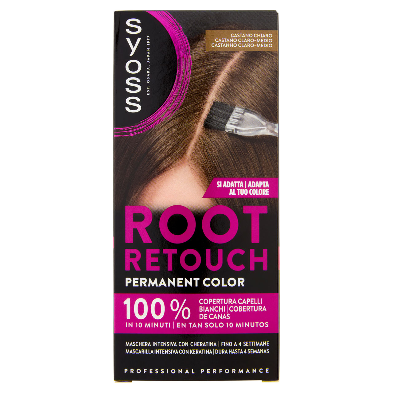 Kit ritocco permanente capelli Root Retouch castano chiaro 1 pz