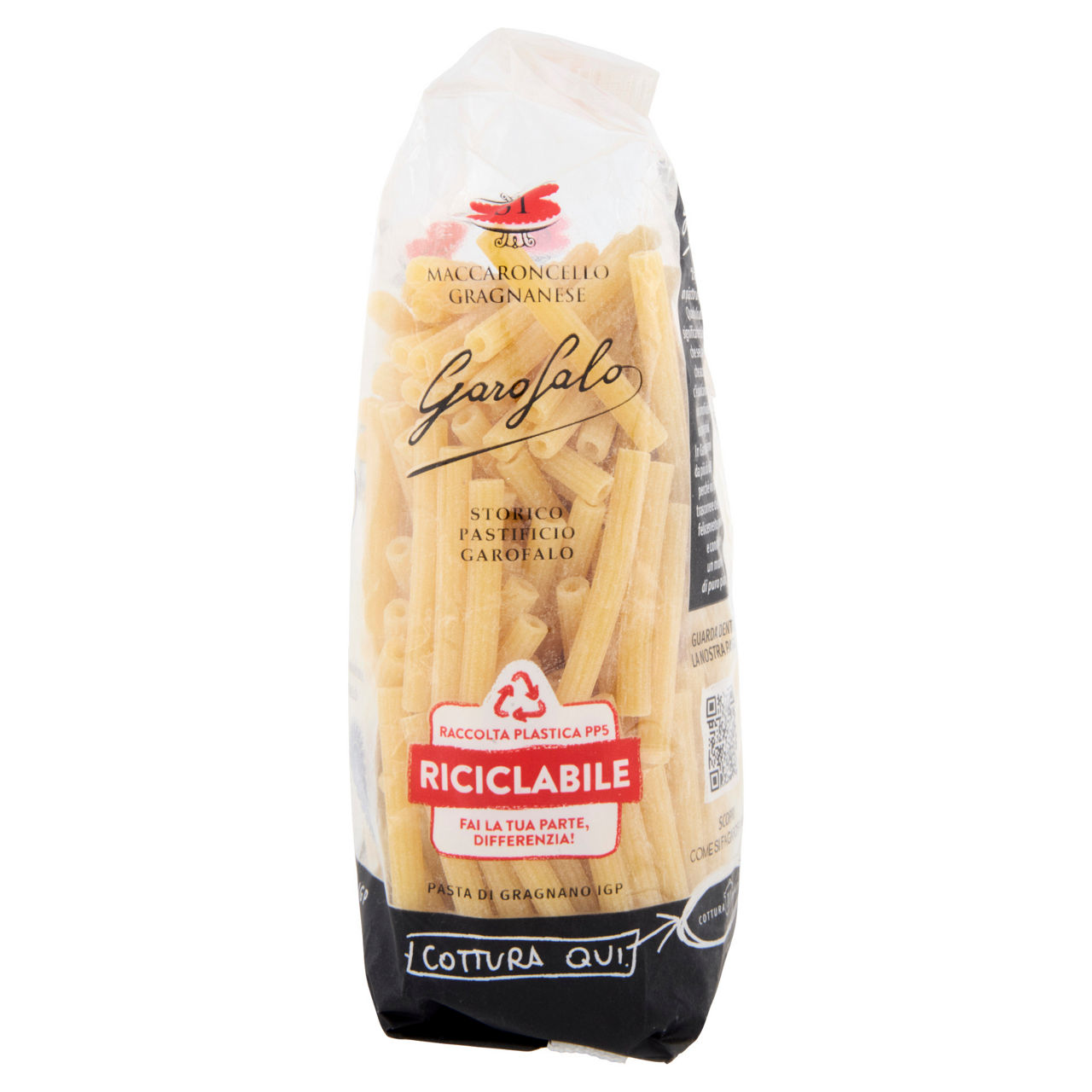 Maccaroncello gragnanese n. 61 pasta di Gragnano IGP semola di grano duro 500 gr - Immagine 51