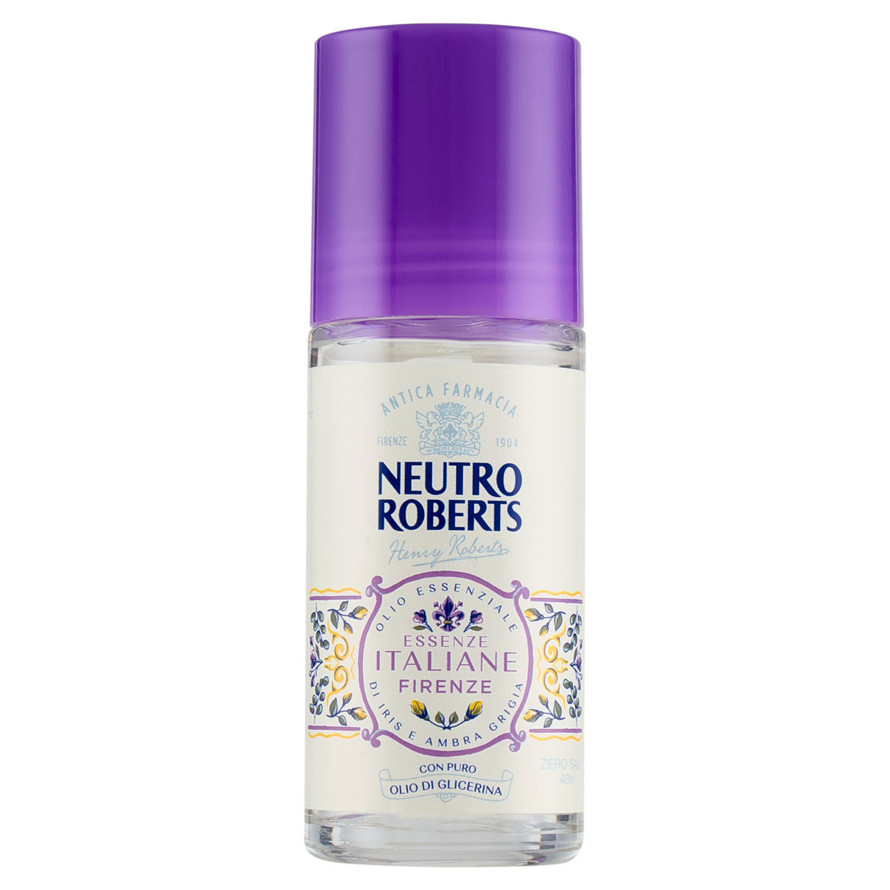 Deodorante roll on Firenze olio essenziale di iris e ambra grigia 50 ml