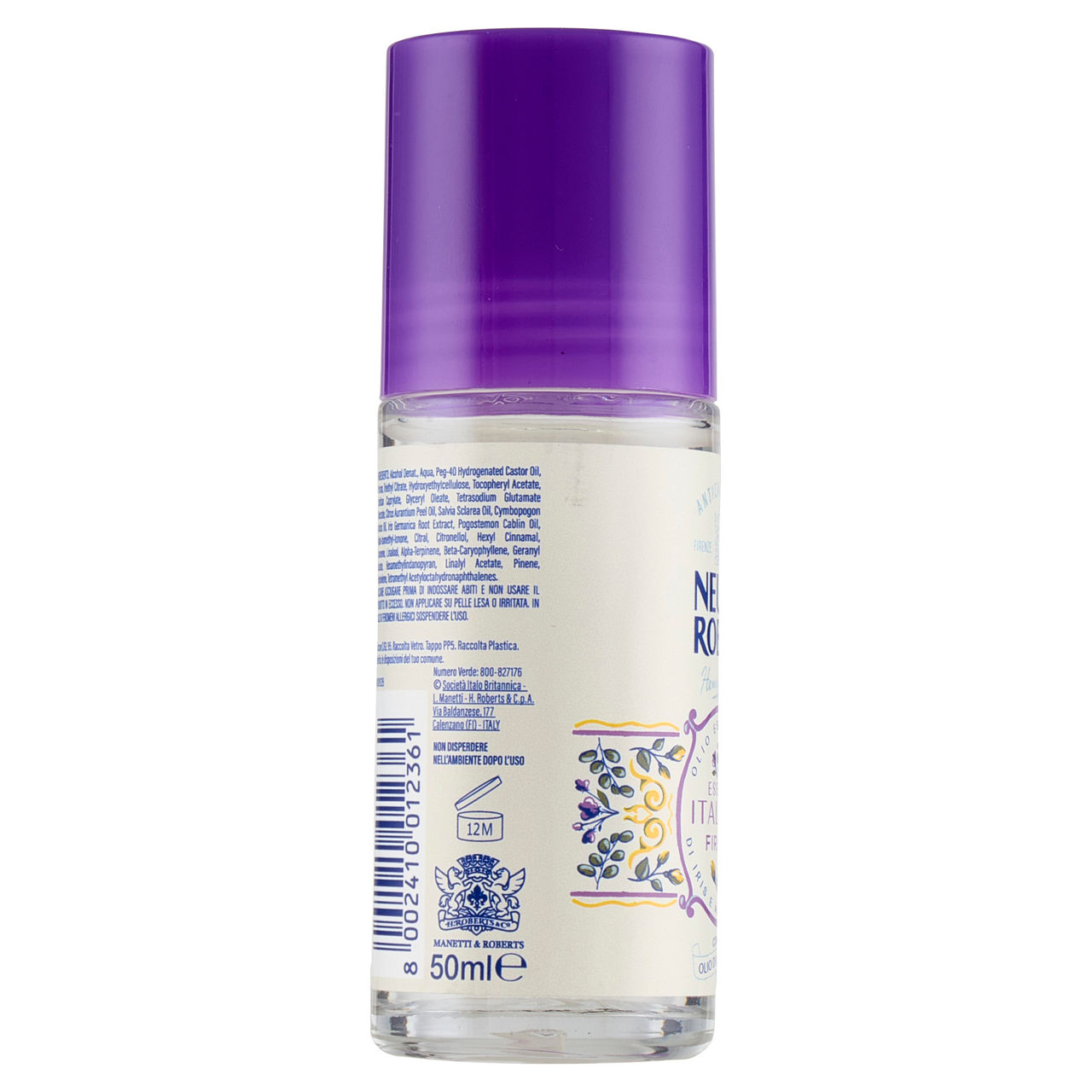 Deodorante roll on Firenze olio essenziale di iris e ambra grigia 50 ml - Immagine 11