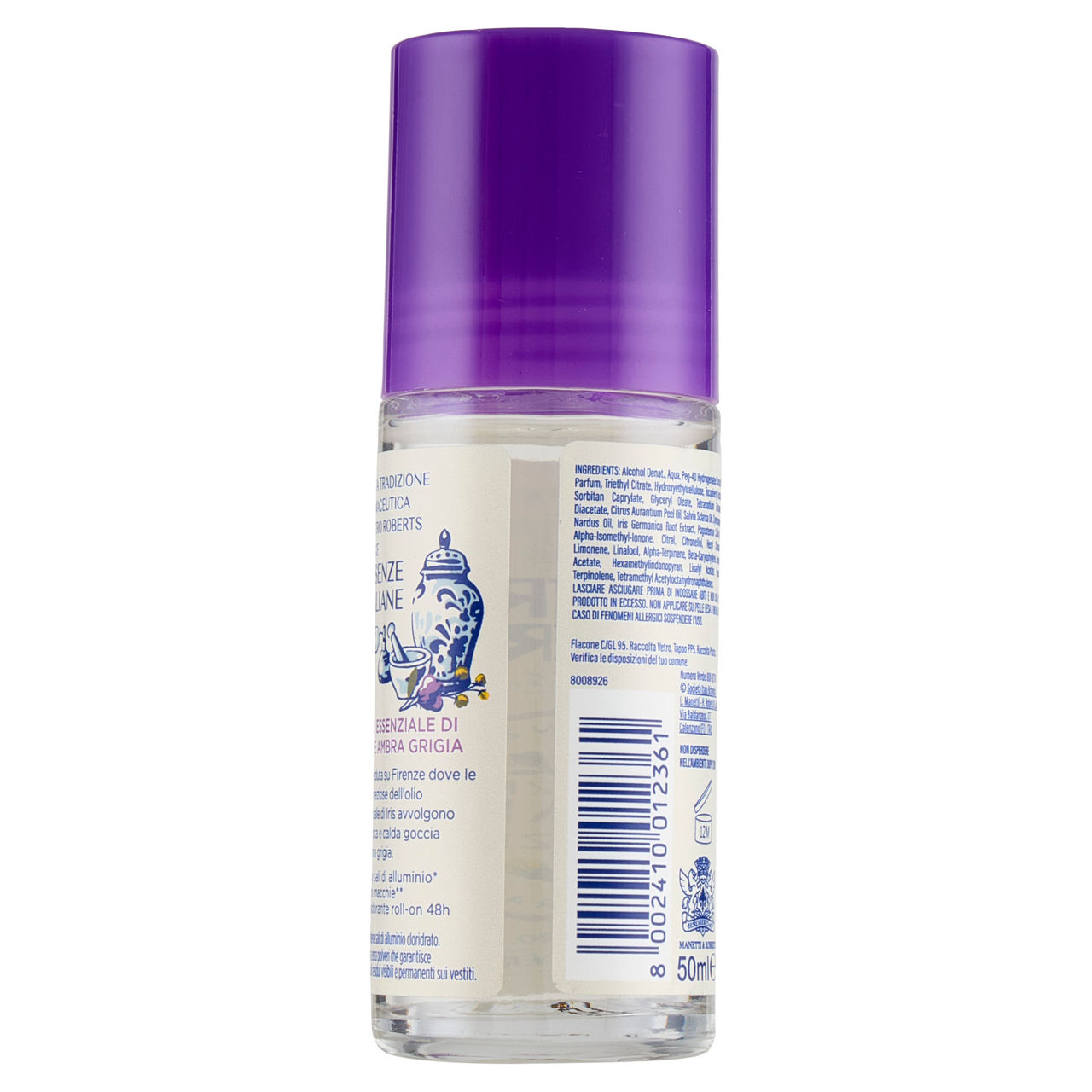 Deodorante roll on Firenze olio essenziale di iris e ambra grigia 50 ml - Immagine 41