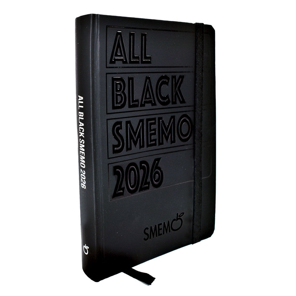 Diario Smemo All Black giornaliero 12 mesi 2025/26