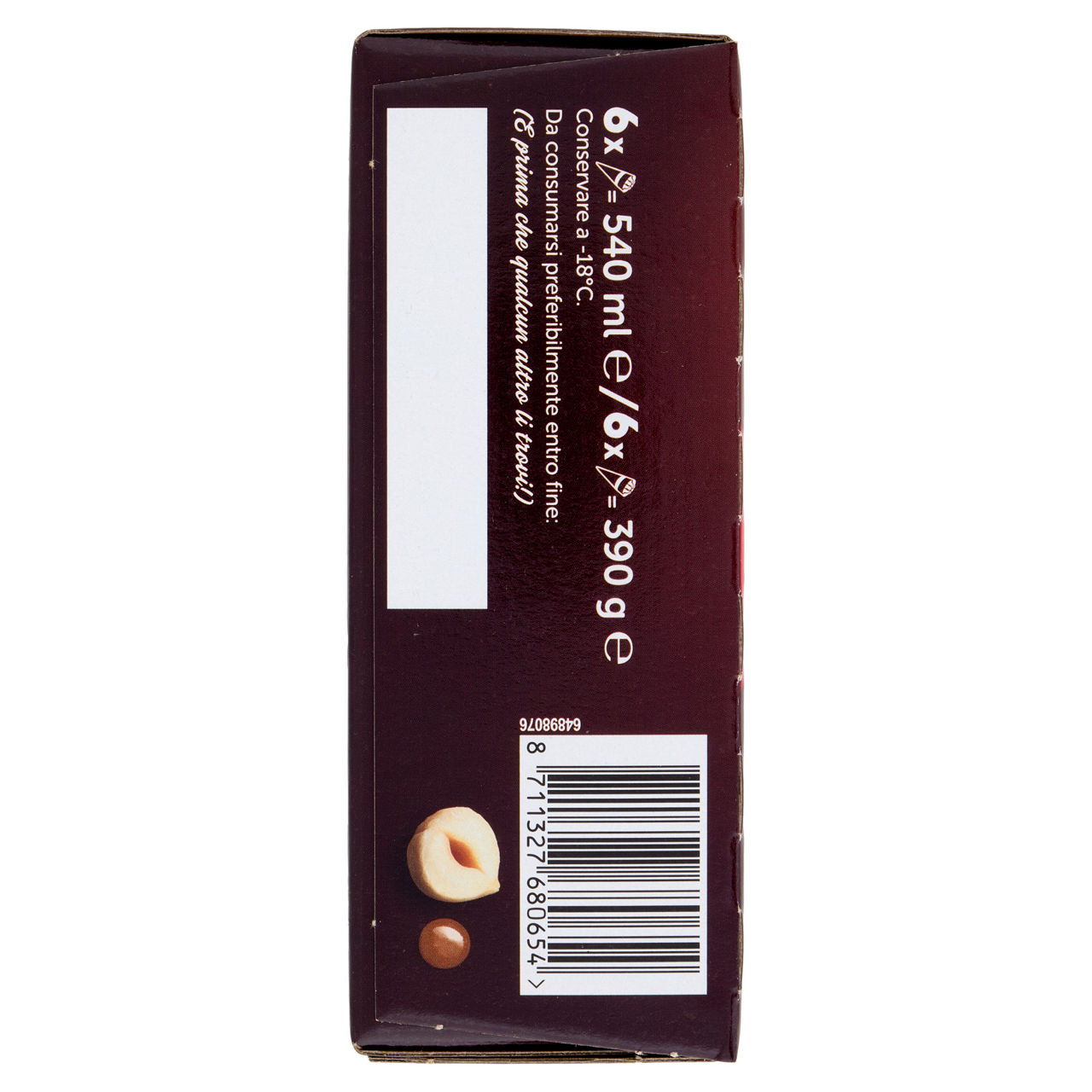 Cornetto gelato max nocciola new algida 6 pz 390 gr - Immagine 11