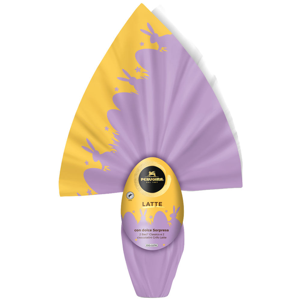 Uovo di cioccolato al latte incarto viola 367 gr