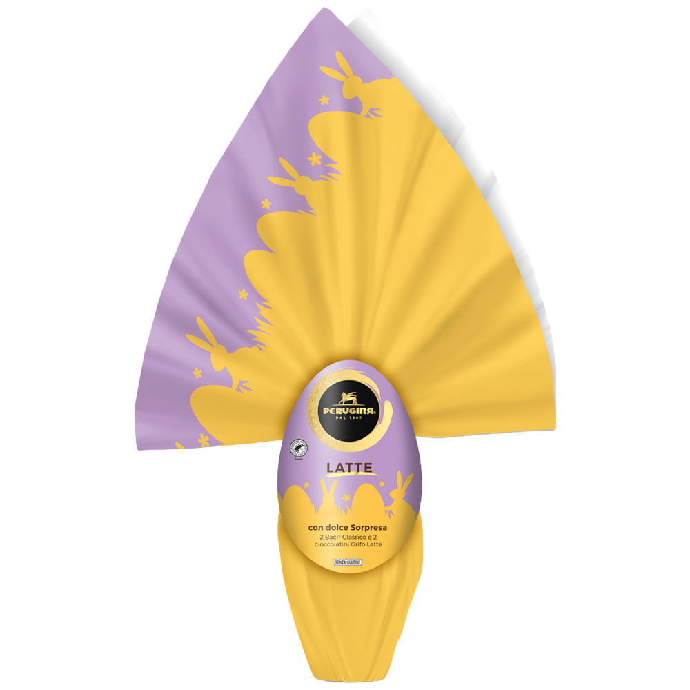 Uovo di cioccolato al latte incarto giallo 367 gr