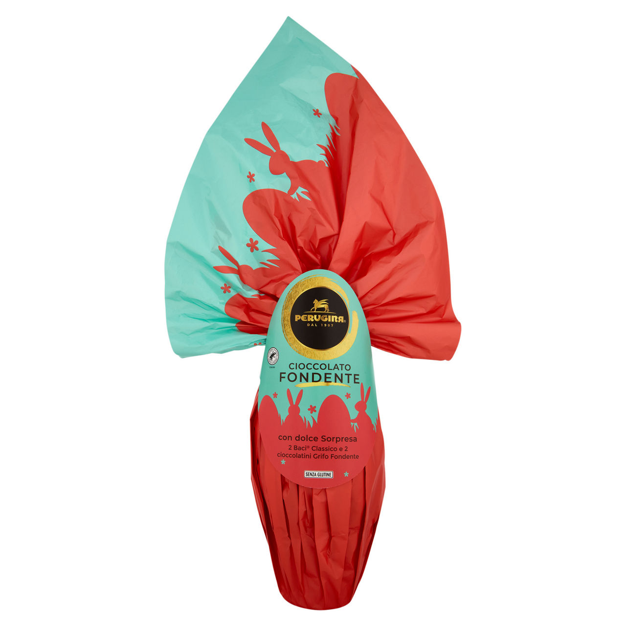 Uovo di cioccolato fondente incarto arancio 367 gr