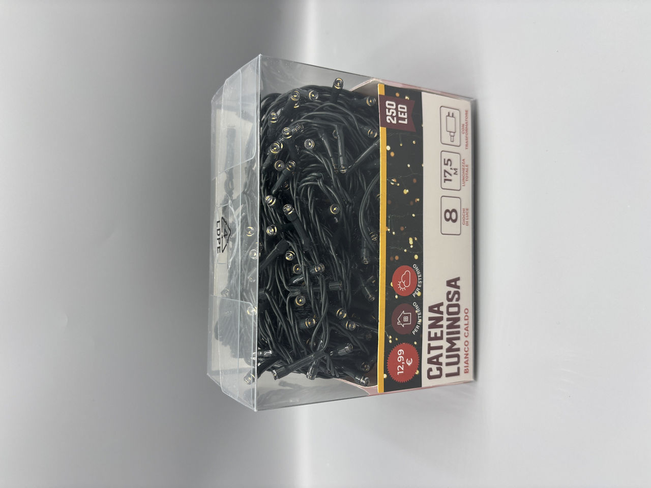 Catena luminosa per uso interno ed esterno bianco caldo 250 led - Immagine 11