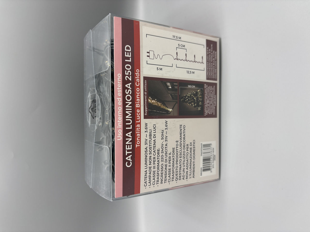 Catena luminosa per uso interno ed esterno bianco caldo 250 led - Immagine 21