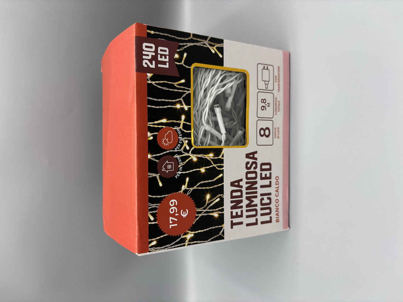 Tenda luminosa per uso interno ed esterno bianco caldo 240 led - Immagine 21