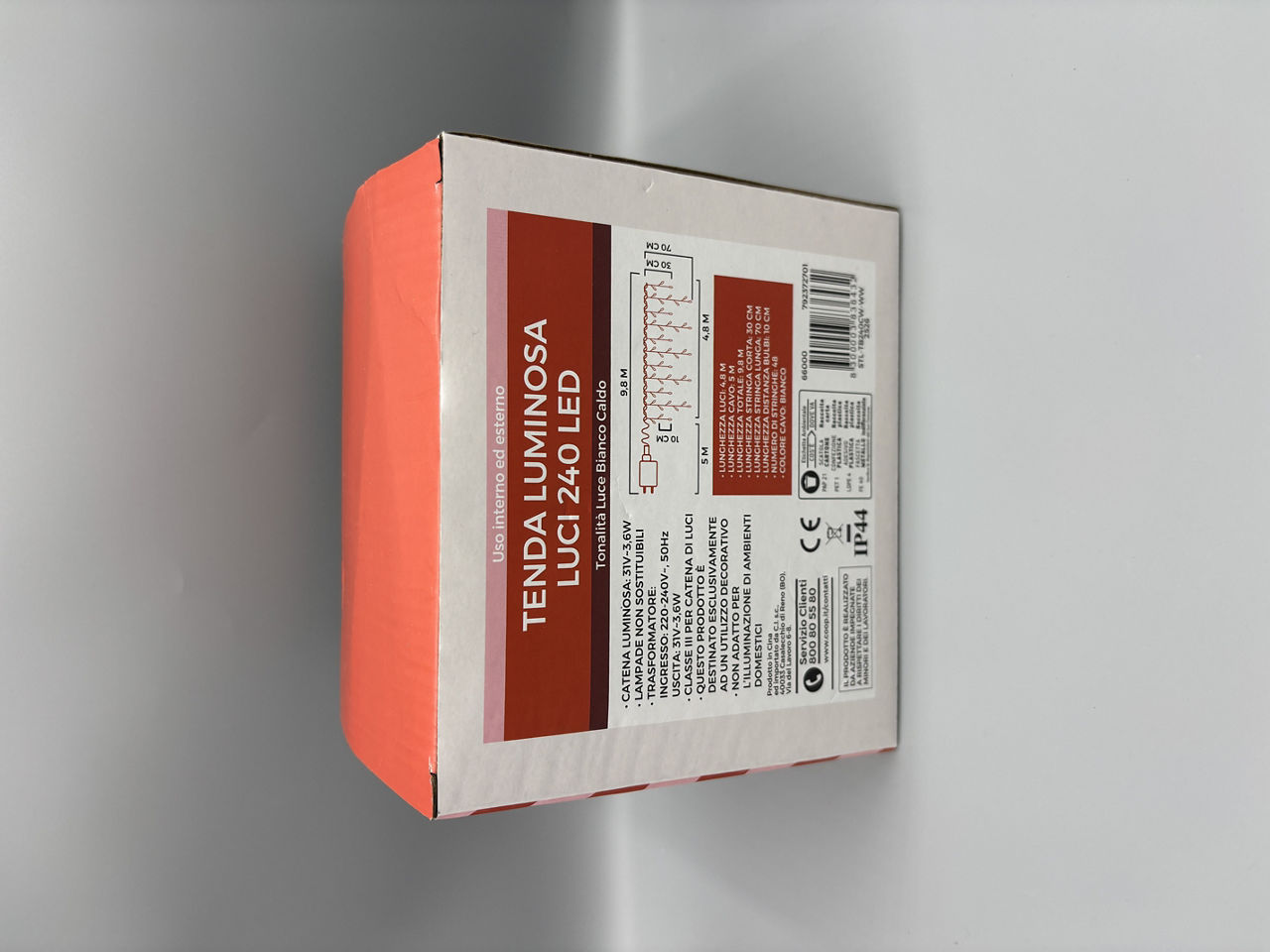 Tenda luminosa per uso interno ed esterno bianco caldo 240 led - Immagine 11