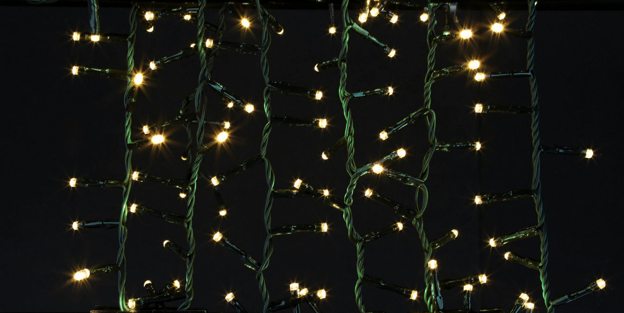 Catena luminosa per uso esterno bianco caldo 800 led - Immagine 11