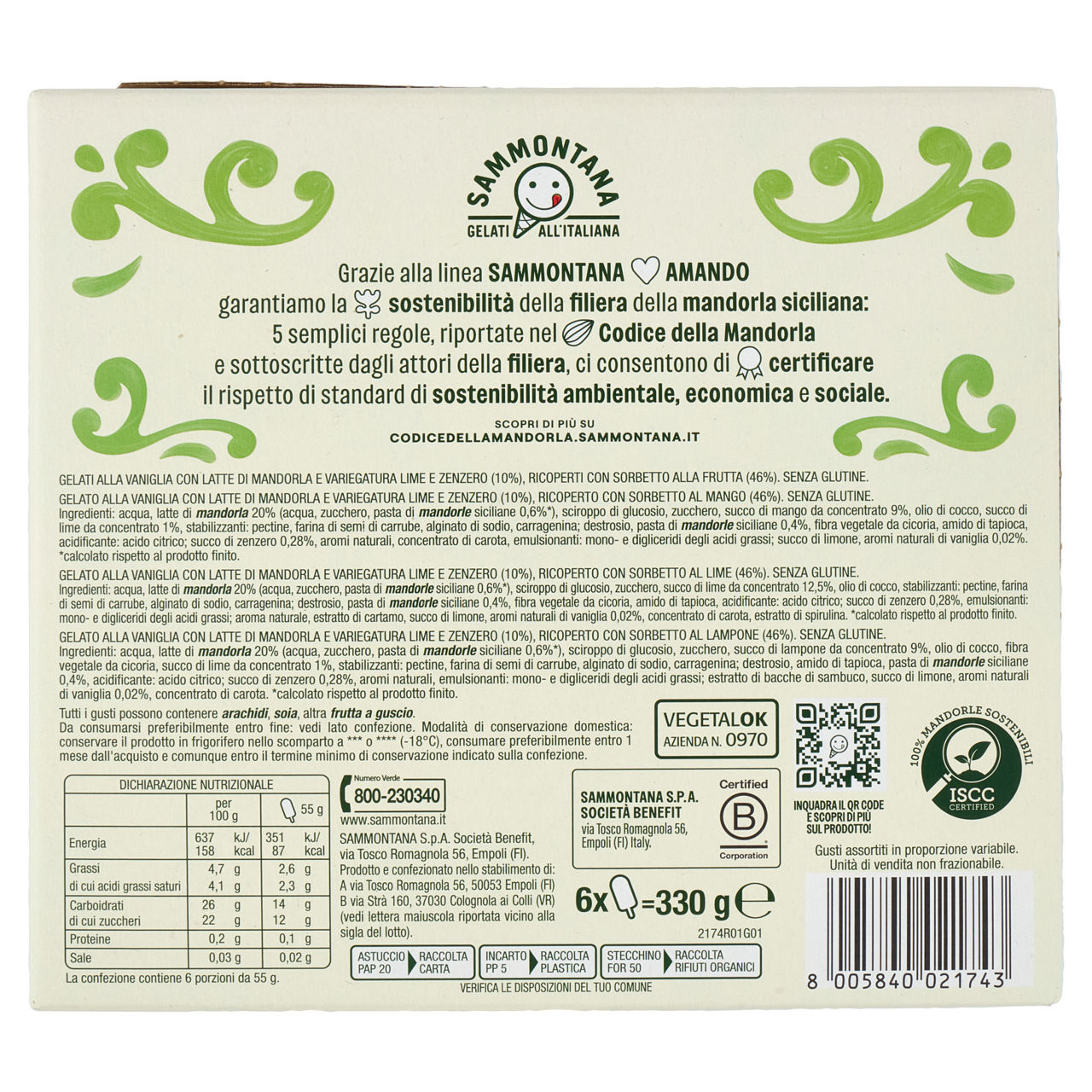 Stecco gelato alla vaniglia con coperture assortite gusti frutta 6 pz 330 gr - Immagine 11