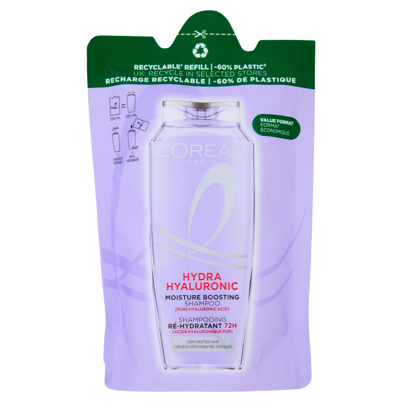 Ricarica shampoo Hydra Hyaluronic 250 ml