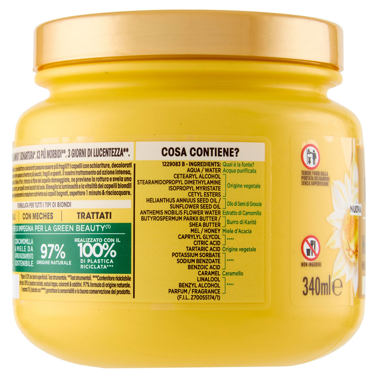 Maschera per capelli Hair Remedy illuminante riparatrice camomilla 340 ml - Immagine 31
