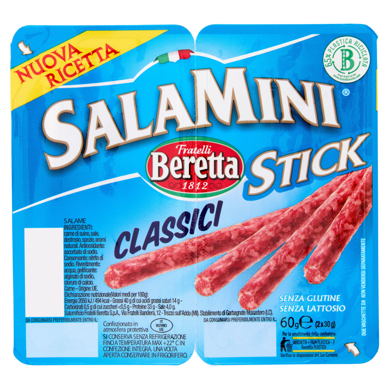 Salamini stick classici beretta g 60