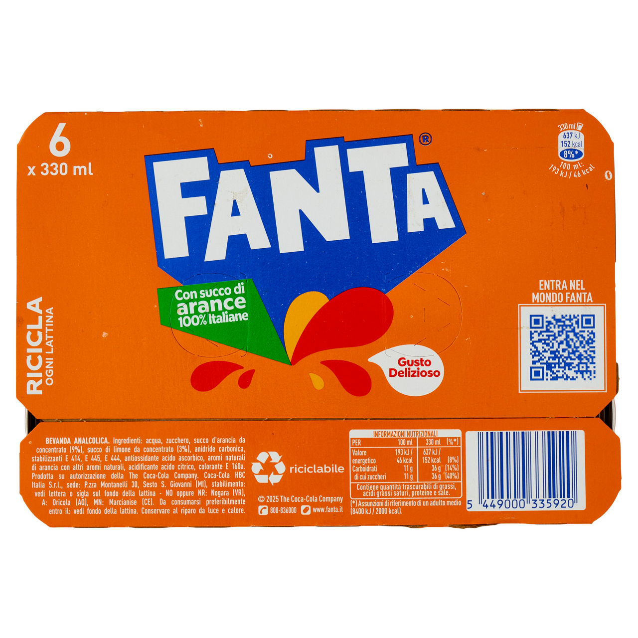 Fanta Orange in lattina 6 pz x 330 ml - Immagine 11