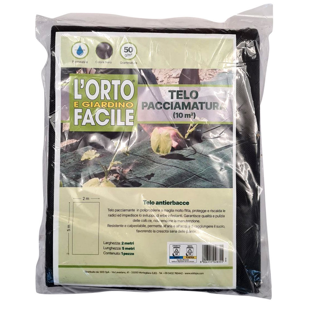 Telo tnt pacciamente permeabile all'acqua 2 mt x 5 mt 10 mq