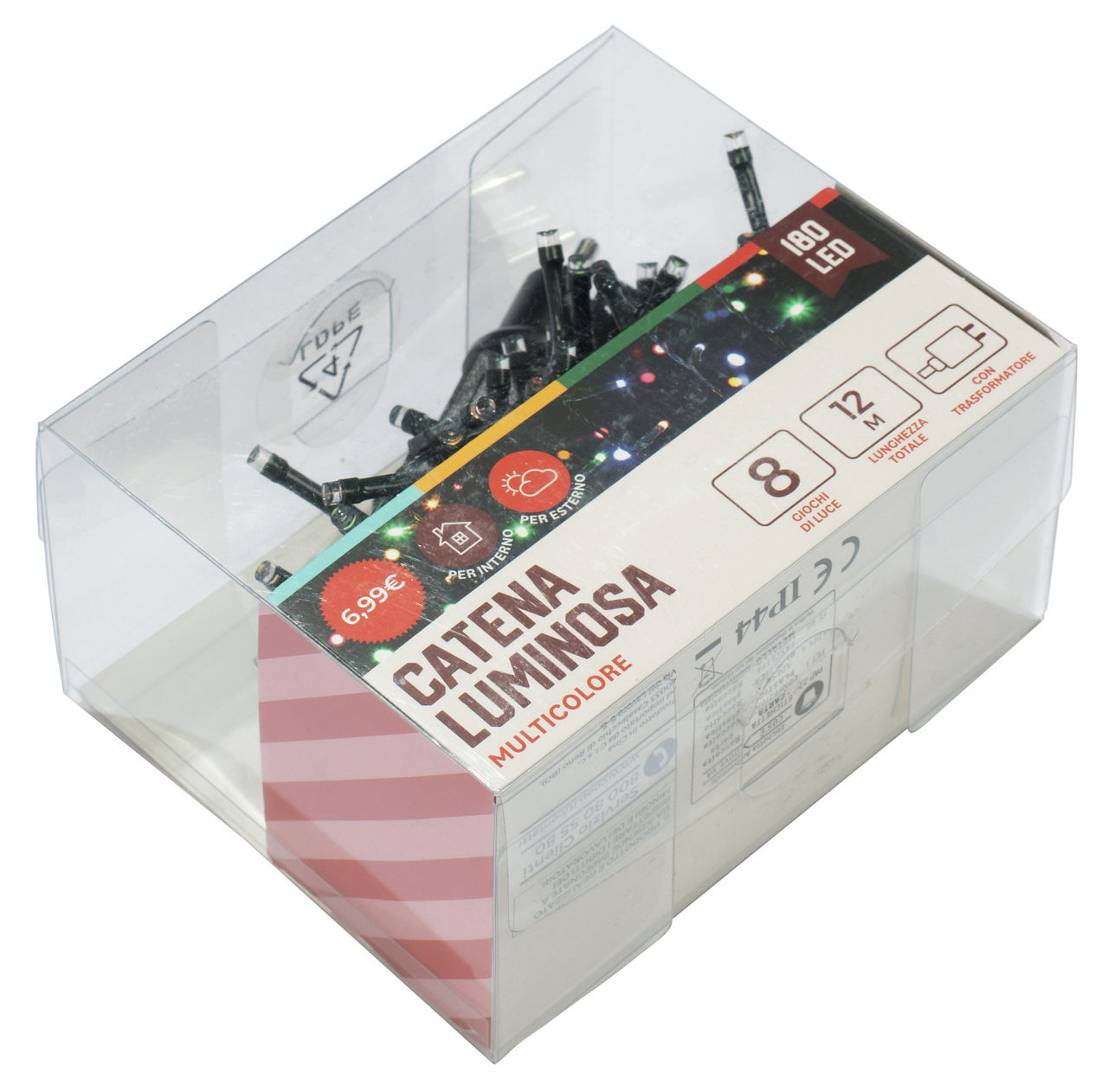 Catena luminosa per uso esterno multicolor 180 led - Immagine 21