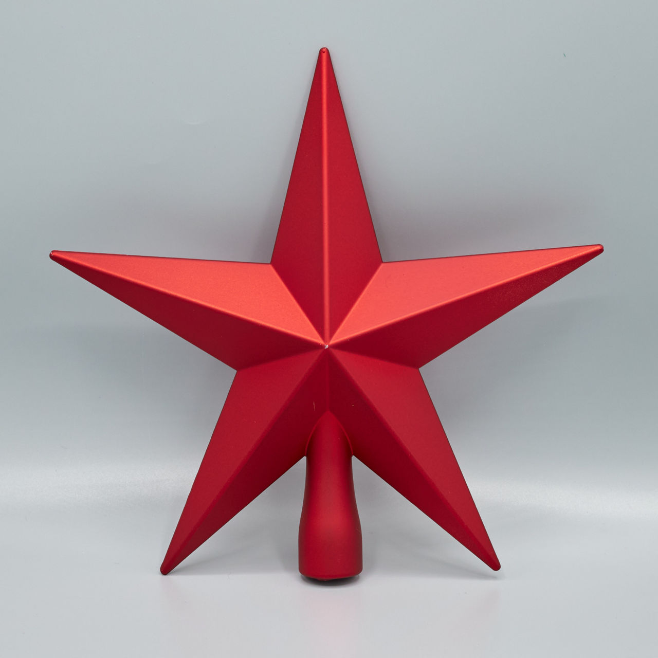 Puntale a stella colore rosso 20 cm