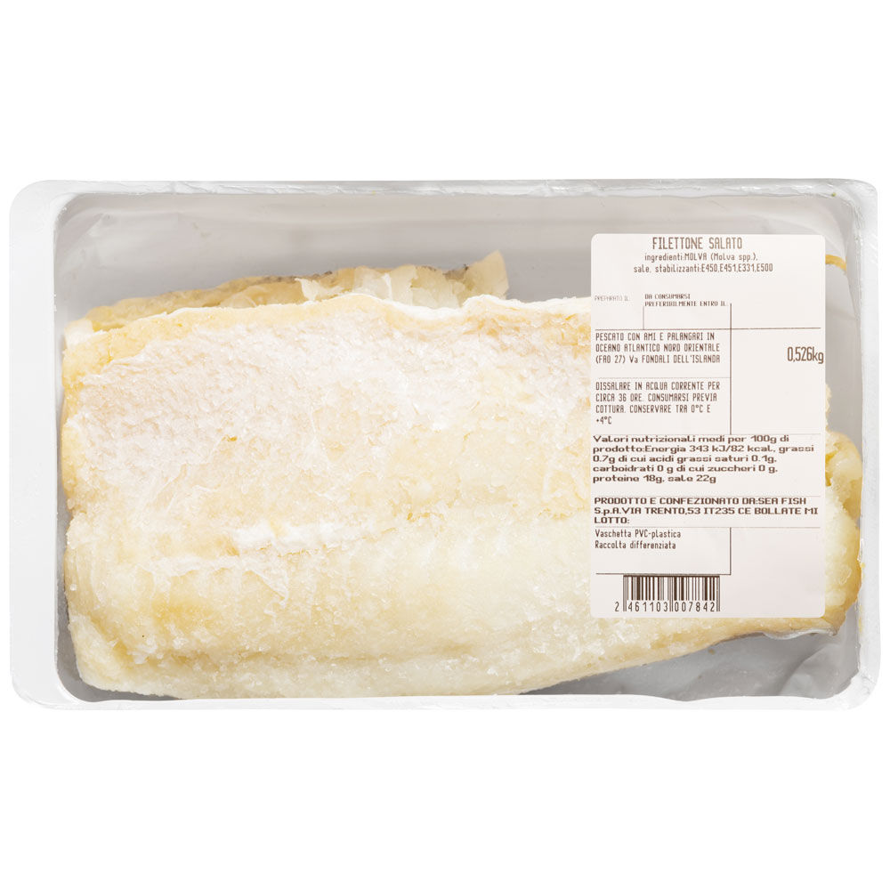 Filettone salato di molva