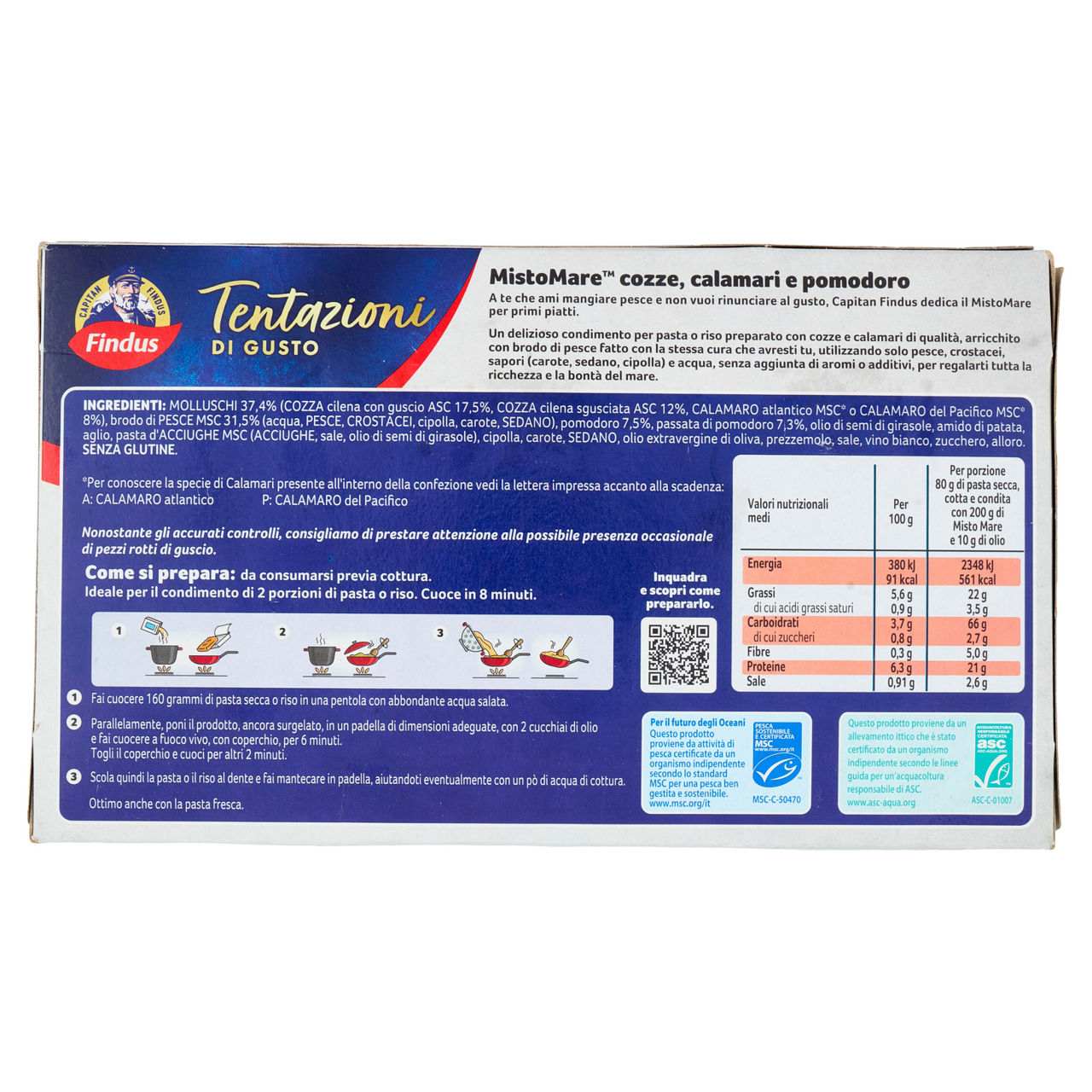 Misto mare cozze calamari e pomodoro Tentazioni di Gusto surgelato 400 gr - Immagine 101
