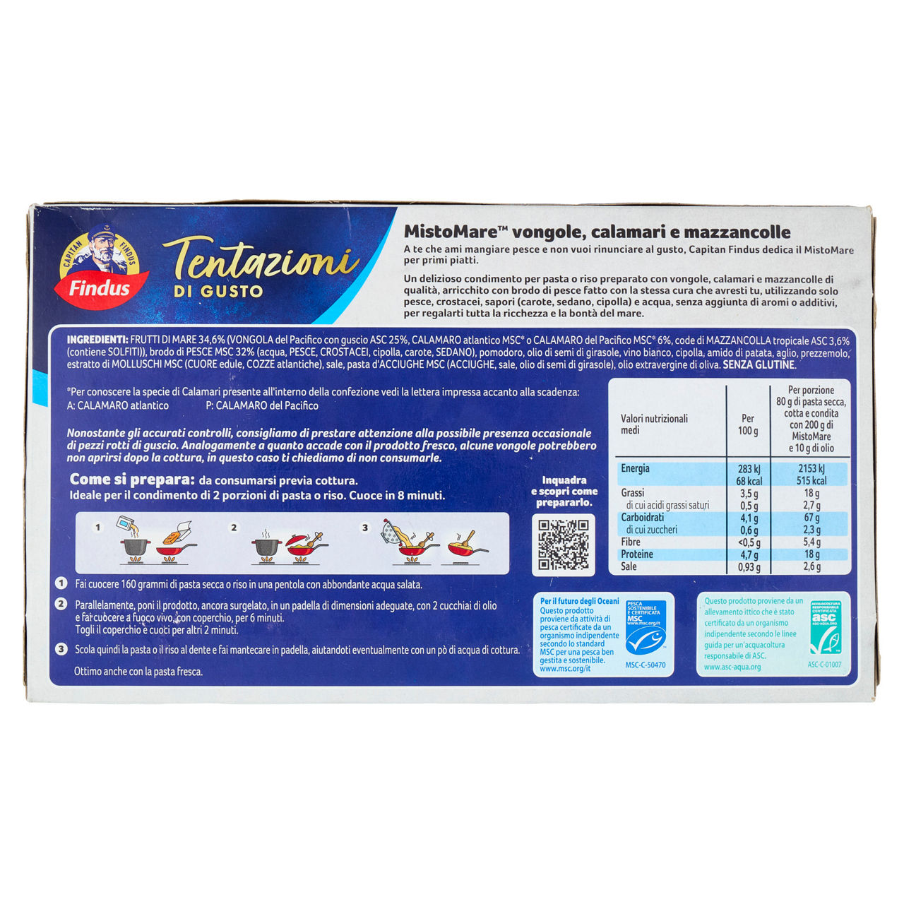 Misto mare vongole calamari e mazzancolle Tentazioni di Gusto surgelato 400 gr - Immagine 81