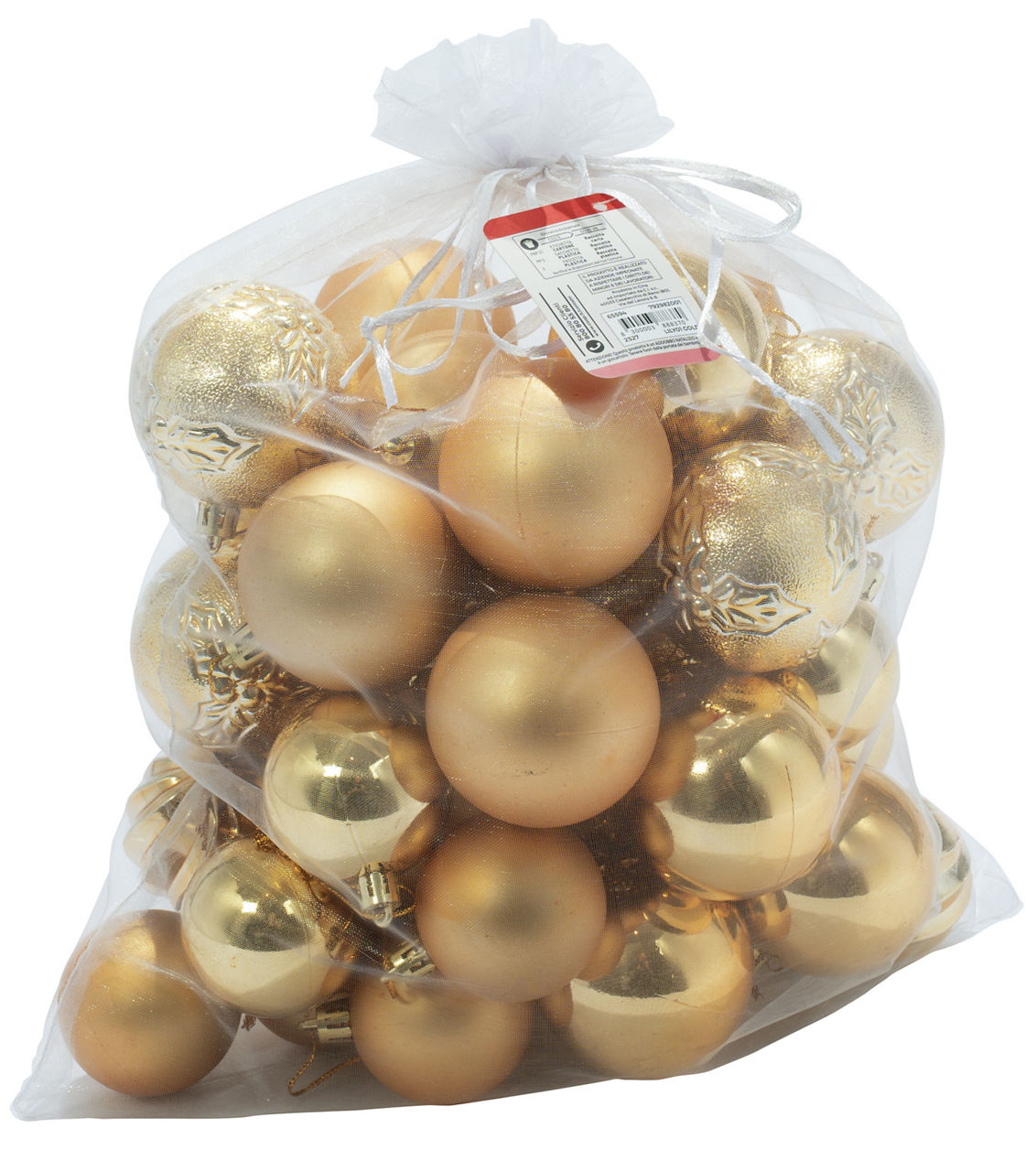 Palline di Natale oro 5/6 cm 40 pz - Immagine 11