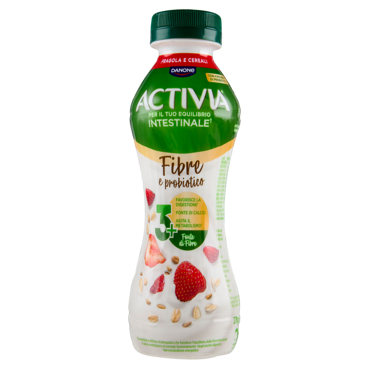 Latte fermentato con fibre e probiotico con fragola e cereali 270 gr - Immagine 51