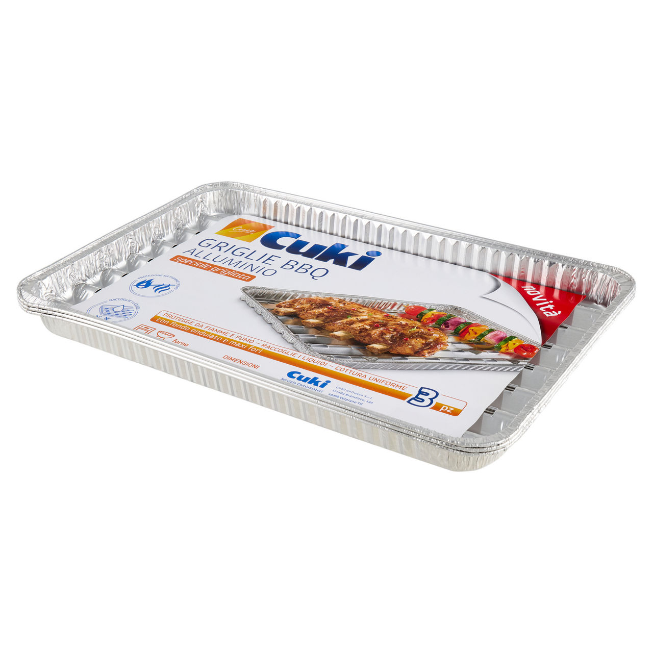 Vaschette in alluminio griglie BBQ 3 pz - Immagine 11