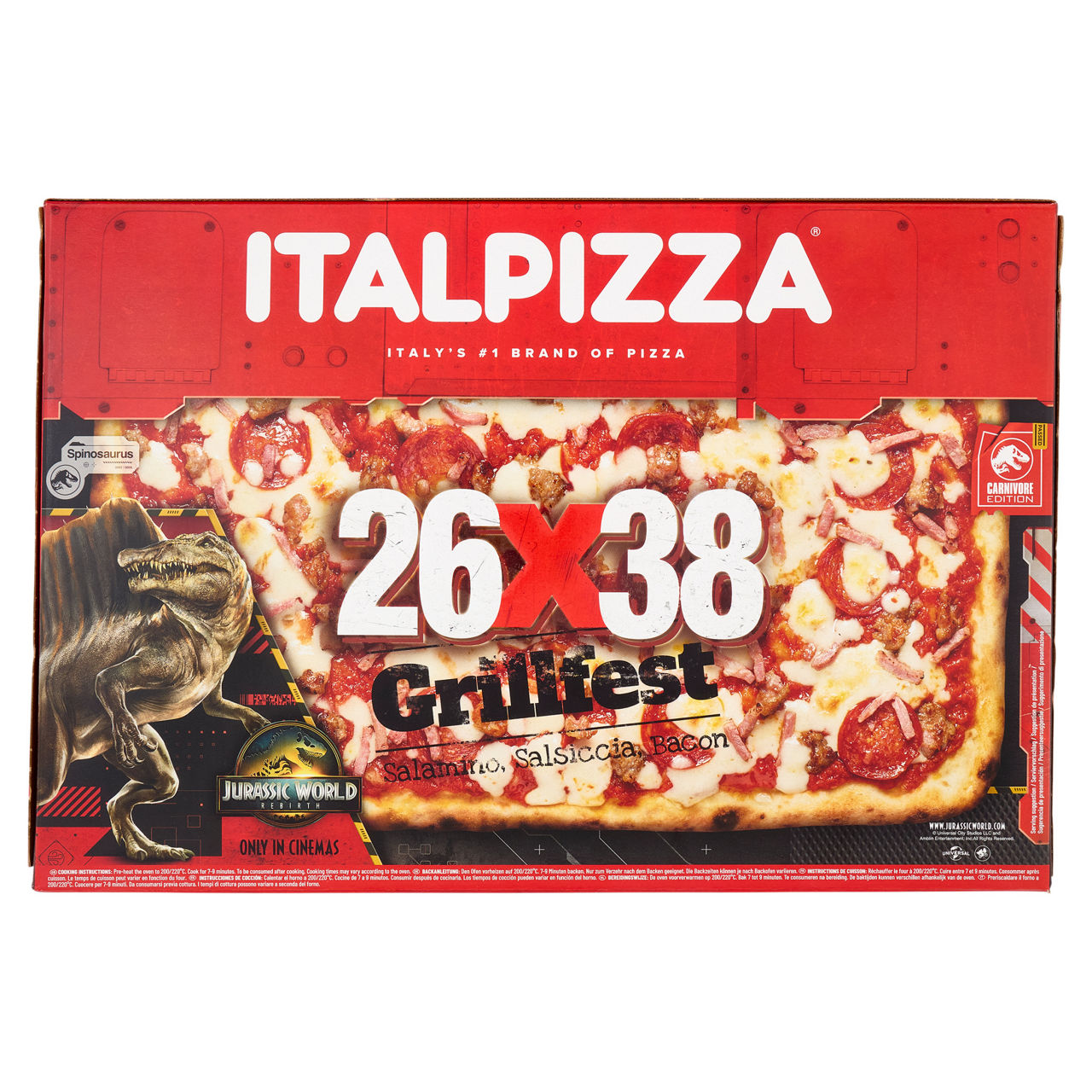 Pizza Grillfest con salamino salsiccia e bacon 535 gr