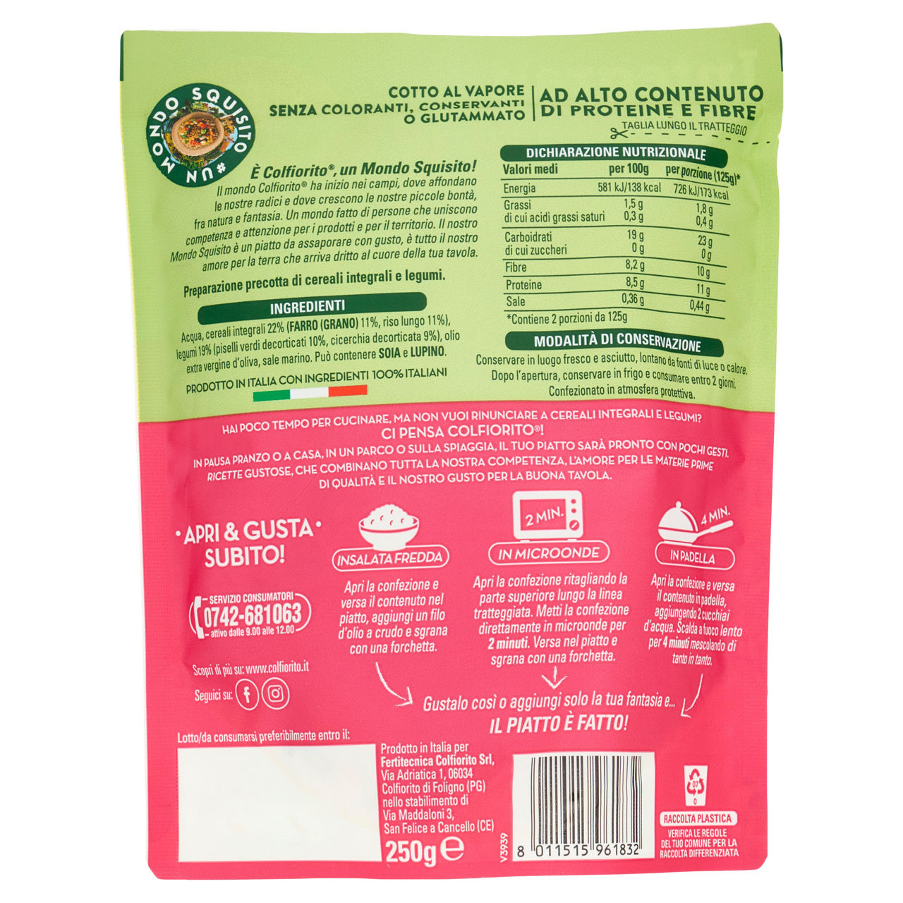 Cicerchia e piselli con farro e riso integrali 250 gr - Immagine 51