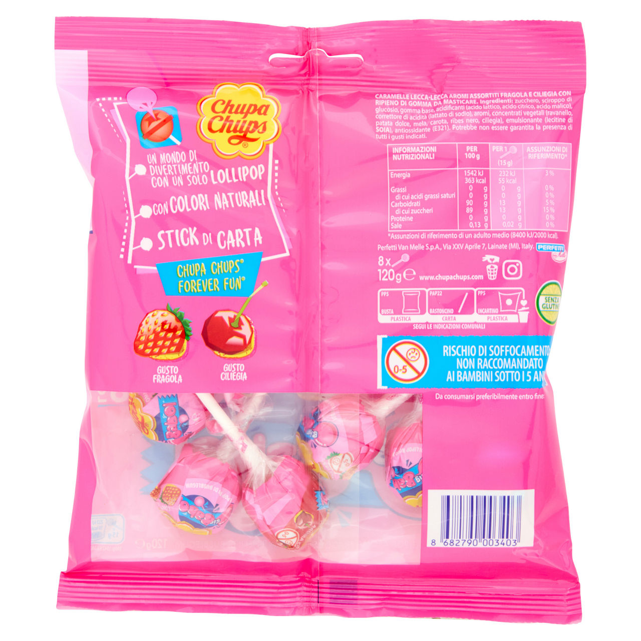 Chupa Chups Big Babol gusto fragola e ciliegia 8 pz 120 gr - Immagine 31