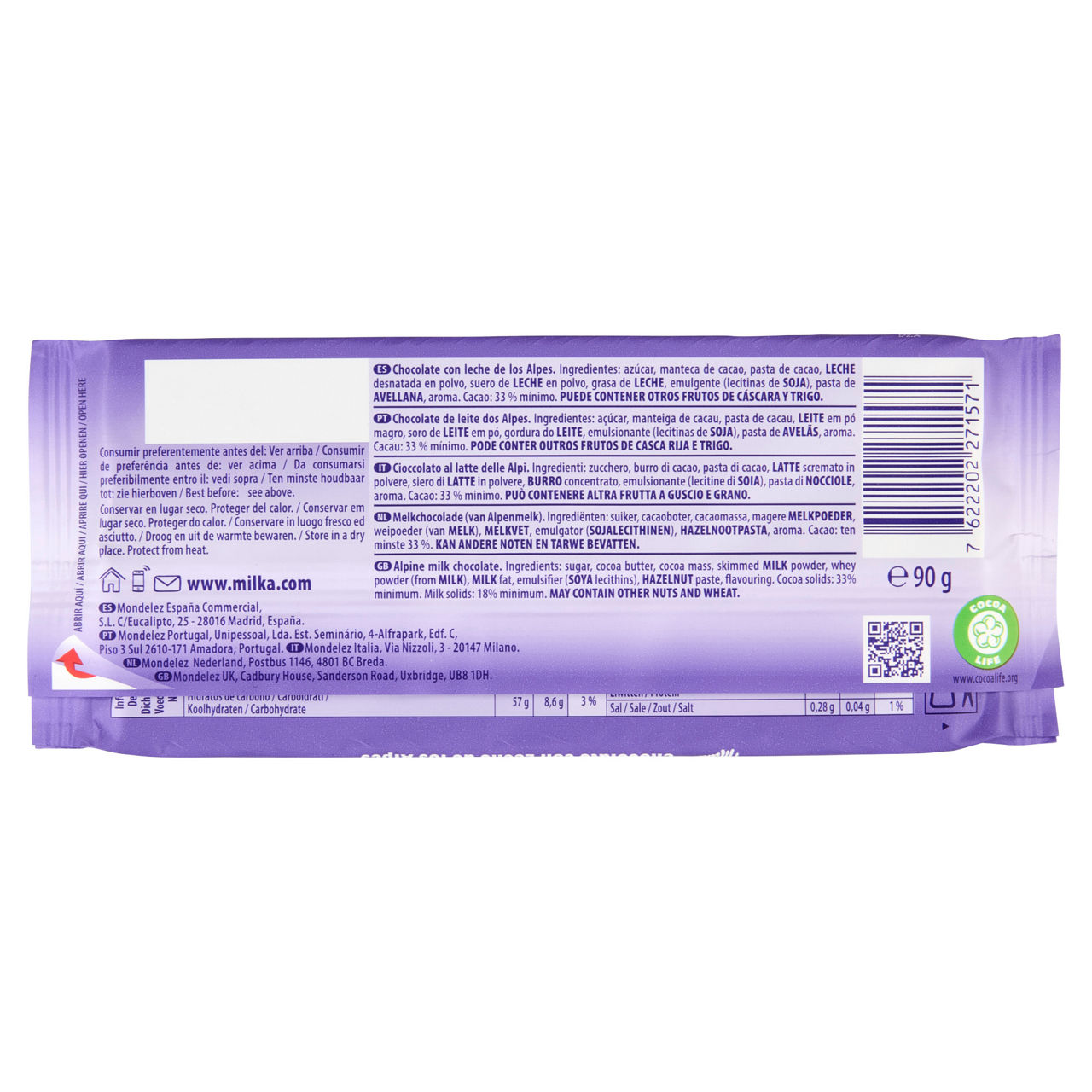 Tavoletta di cioccolato al latte 90 gr - Immagine 21