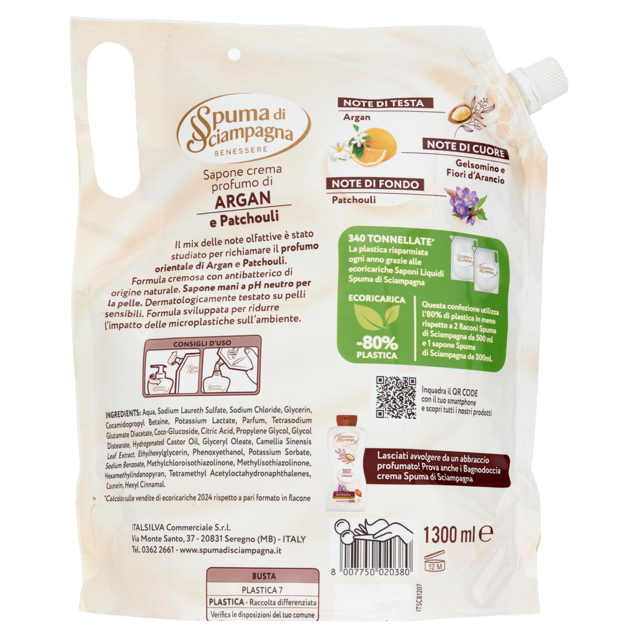 Sapone per le mani con antibatterico argan ecoricarica 1,3 lt - Immagine 41