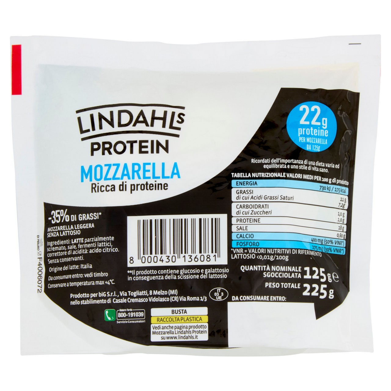Mozzarella proteica 125 gr - Immagine 21