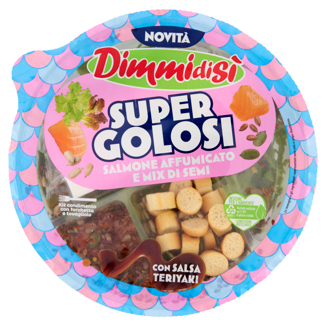 Piatto unico salmone e mix di semi 130 gr