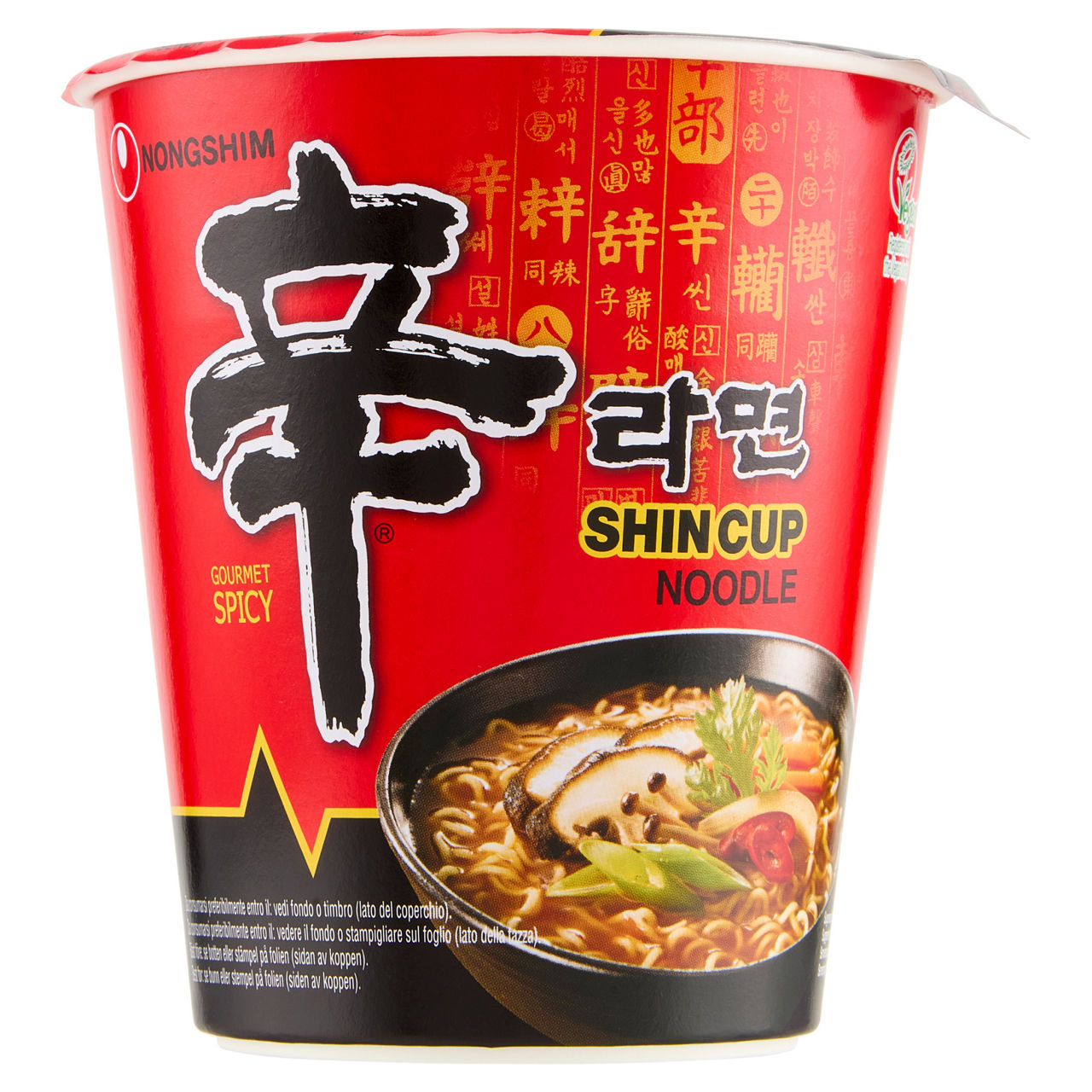 Noodles istantanei piccanti Shin Cup 68 gr